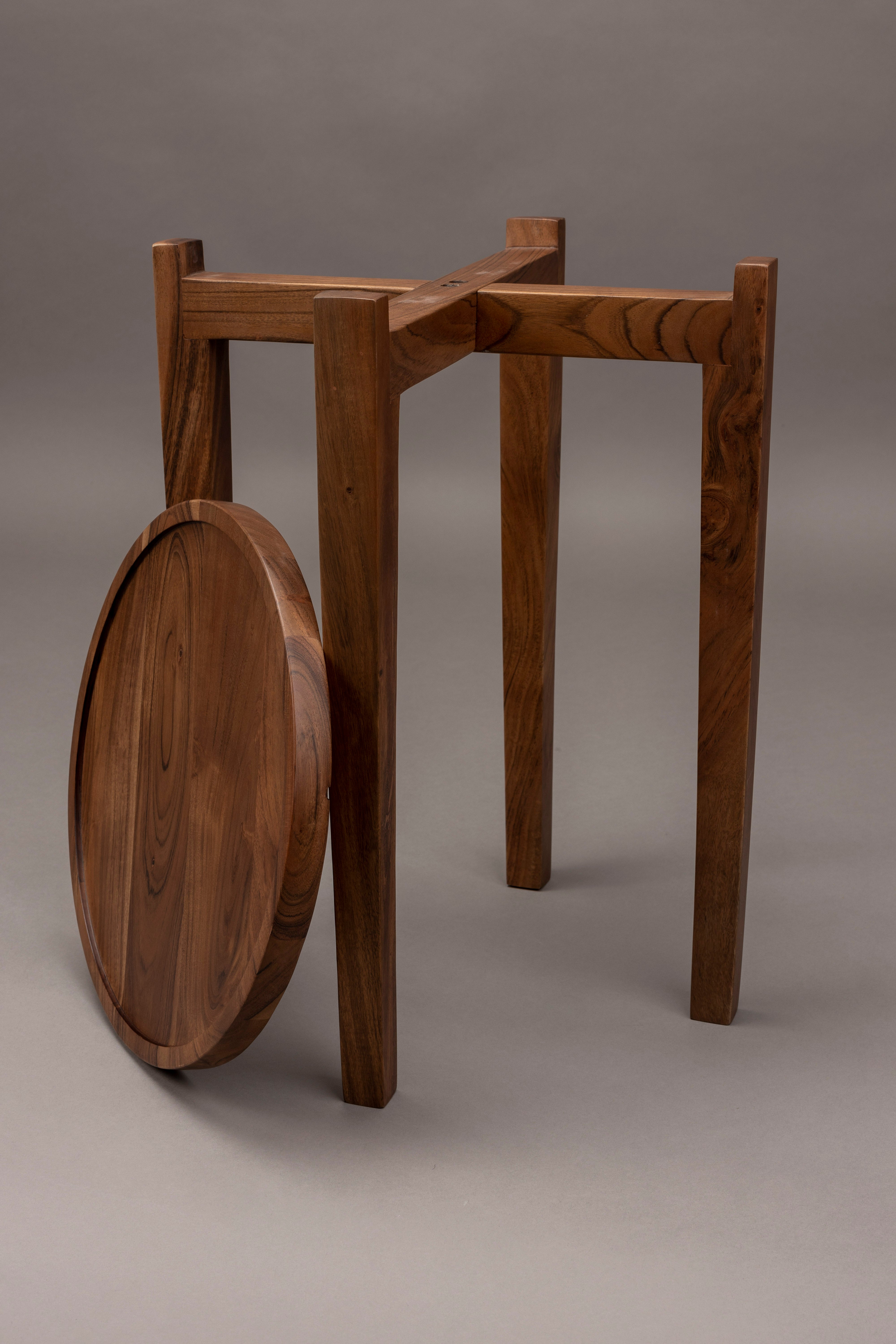 Dutchbone Shane Brown Acacia Wood Side Table
